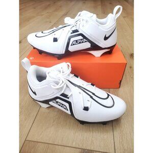 Nike Alpha Menace Pro 3 Low Football Cleats White/Black FB6834-100 Mens 11.5 New